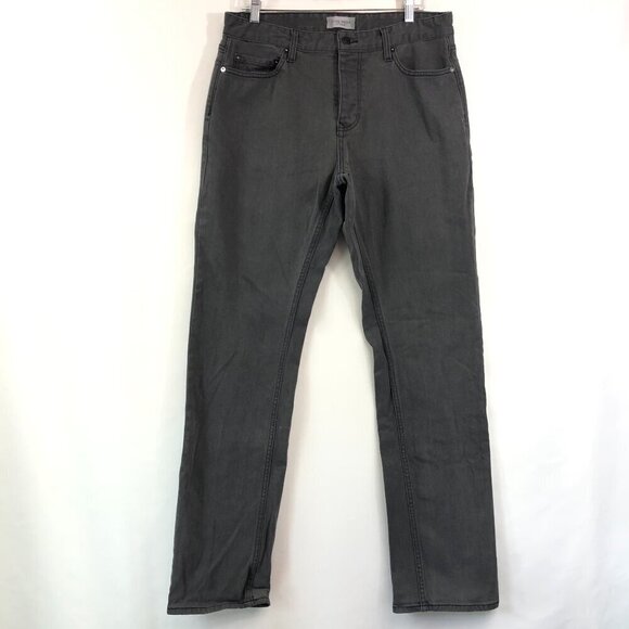 Five Four Gray Straight Button Fly Jeans Size 34 - Picture 1 of 7